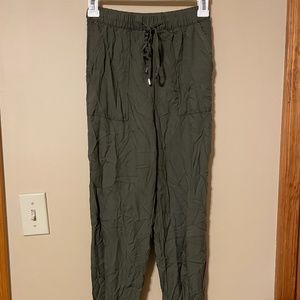 H&M Green linen joggers